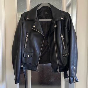 Zara Faux Leather Moto Jacket